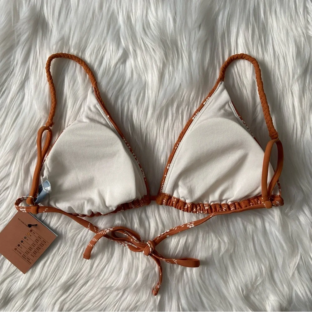 braided floral triangle bikini - Picture 3 of 10